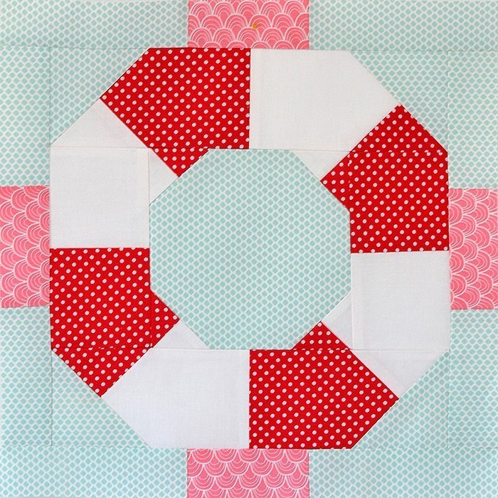 Lifesaver quilt block pattern
