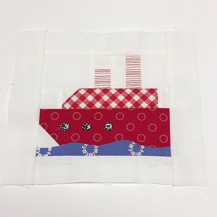 Steamship quilt block pattern