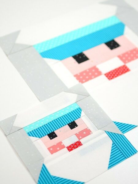 Captain quilt block in two sizes