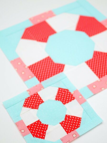 Lifesaver quilt block in two sizes
