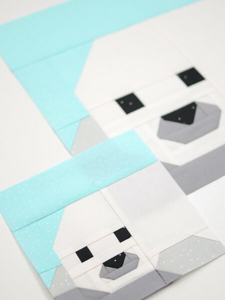 Seal Pup quilt block in two sizes