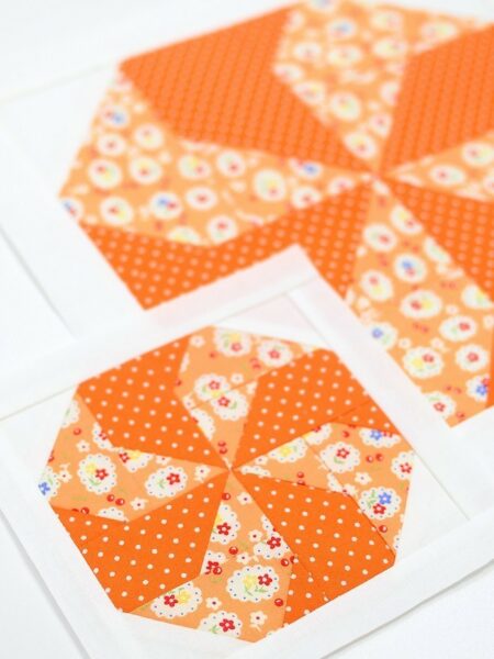 Candy quilt block in two sizes