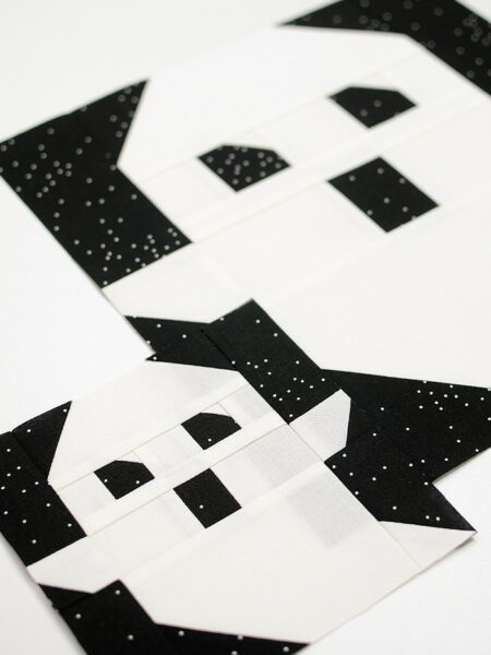 Ghost quilt block in two sizes