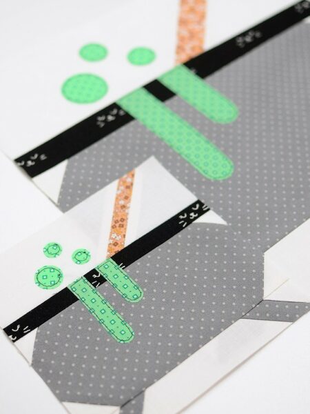 Witch Kettle quilt block in two sizes