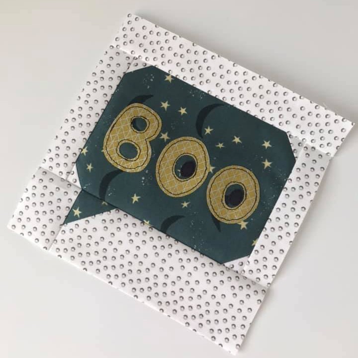 Boo quilt block