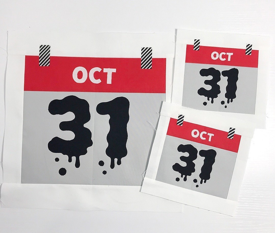 Calendar quilt blocks