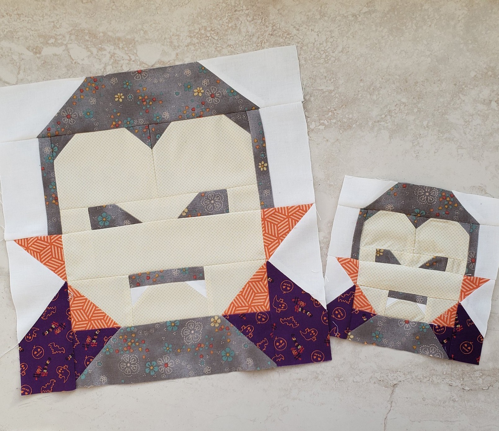 Dracula quilt blocks