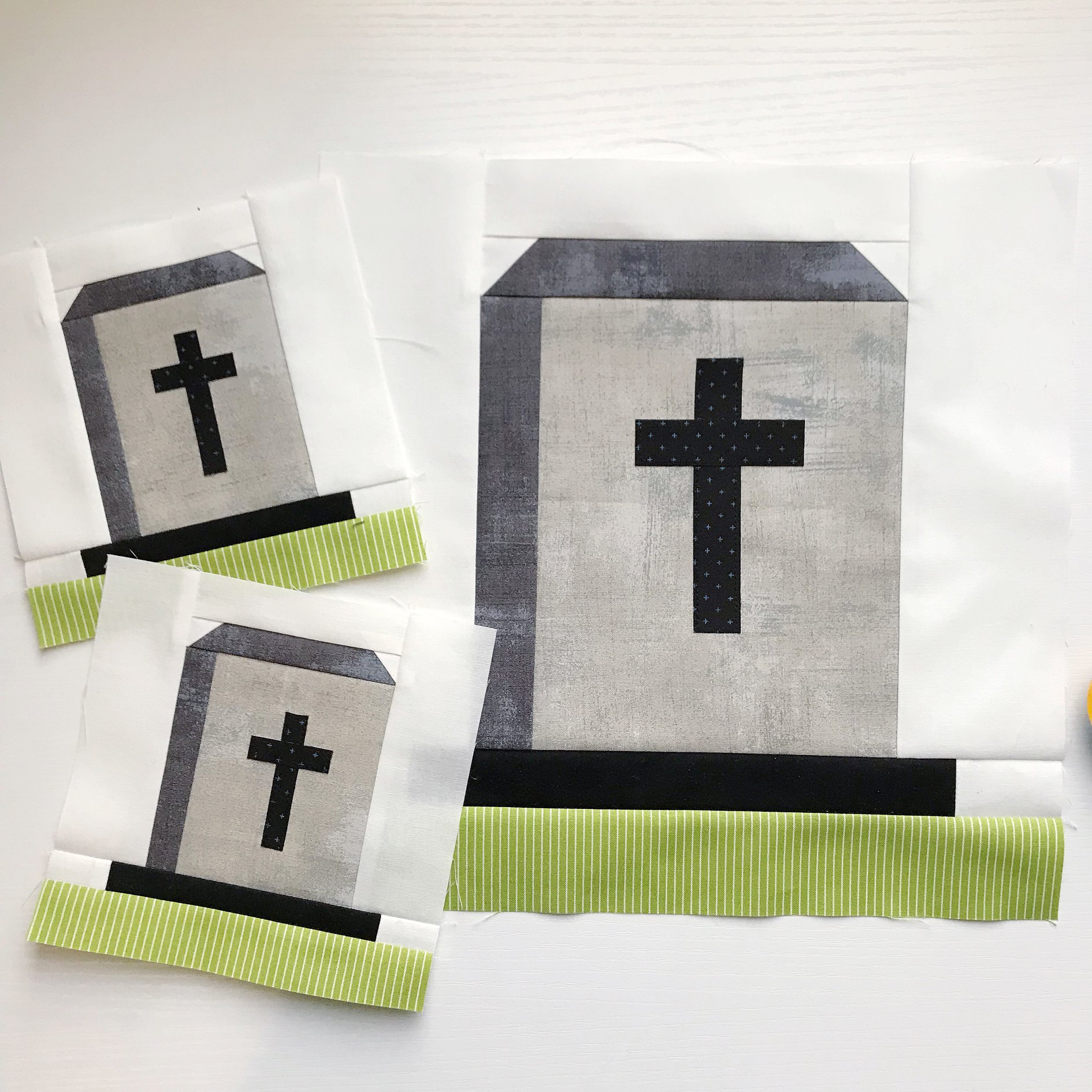 Gravestone quilt blocks