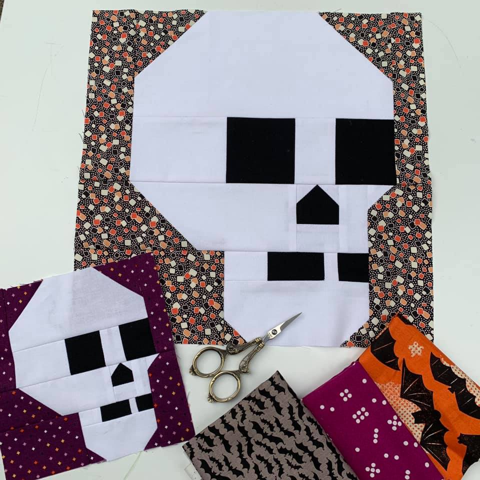 Skull quilt blocks