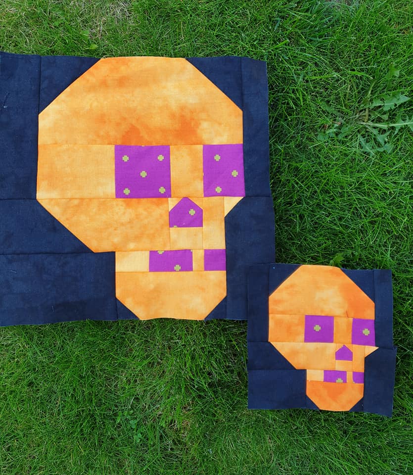 Skull quilt blocks