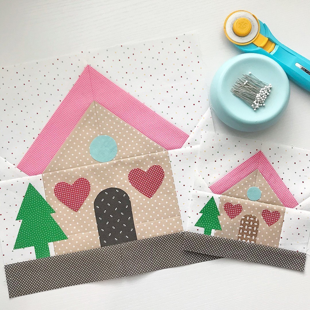 Gingerbread House quilt blocks