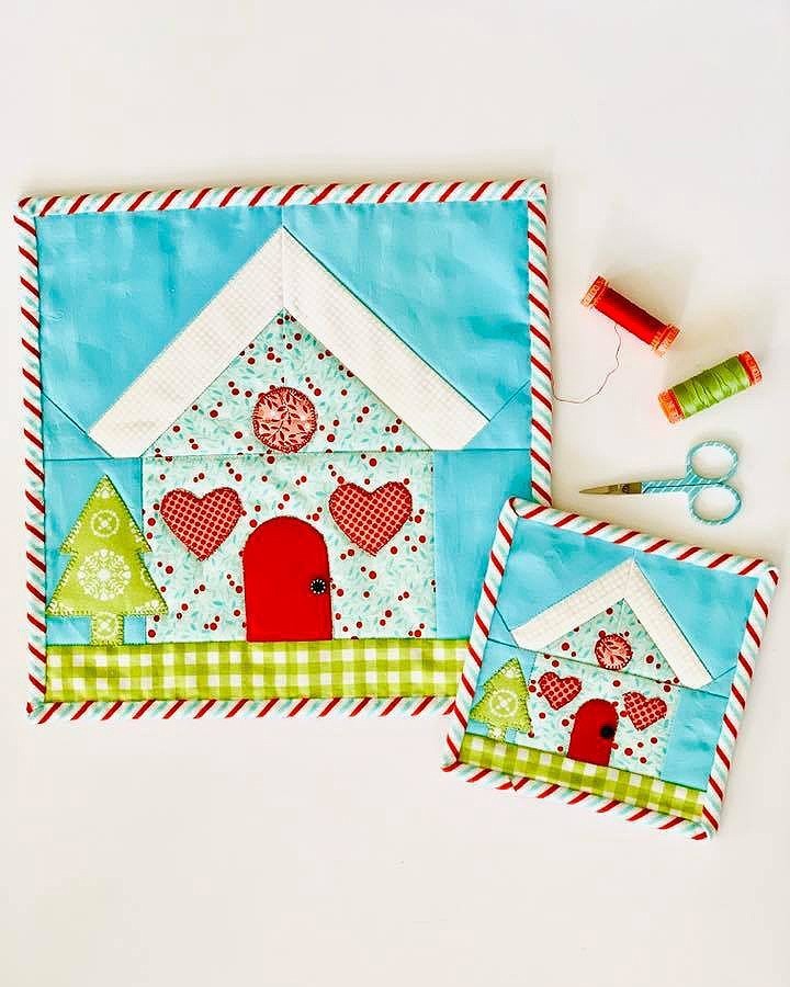 Gingerbread House mini quilts
