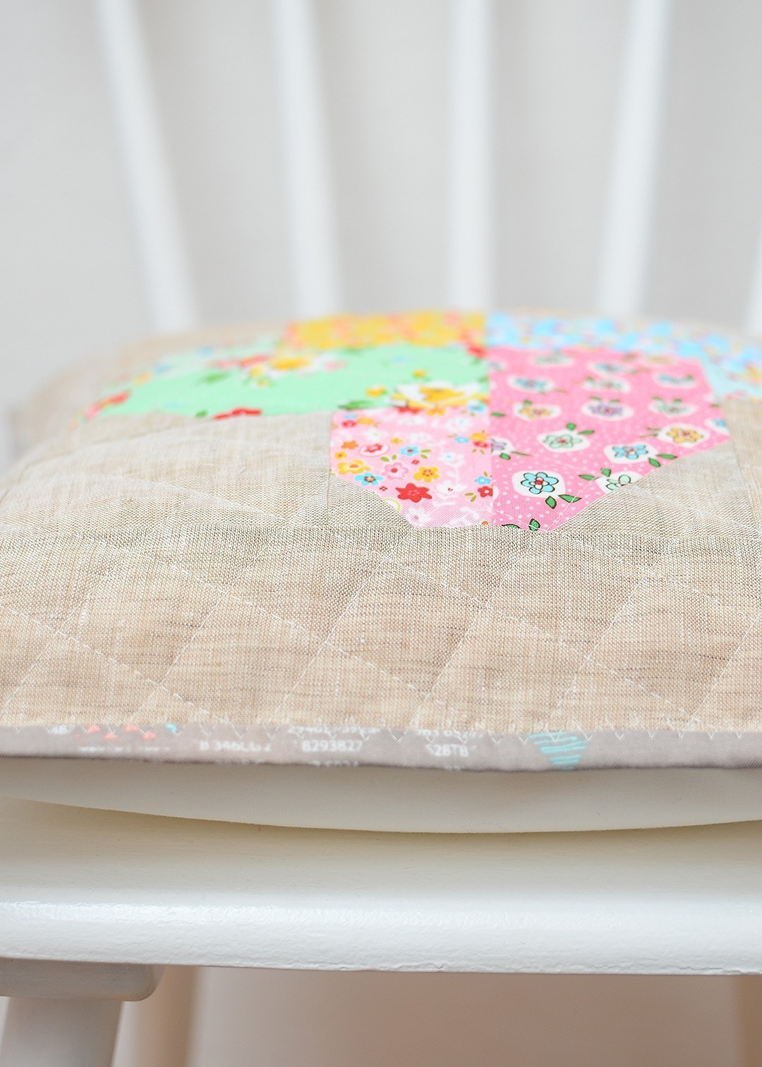 Quilted throw pillow
