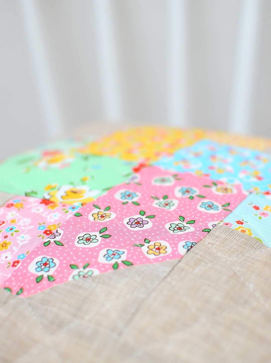 Quilted throw pillow