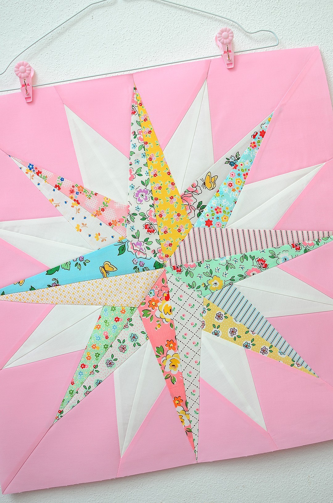 6 Köpfe 12 Blöcke 2019 - Mariner's Compass Quilt Block