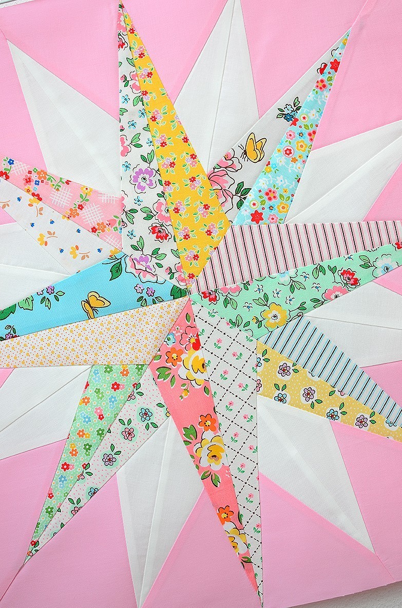 6 Köpfe 12 Blöcke 2019 - Mariner's Compass Quilt Block