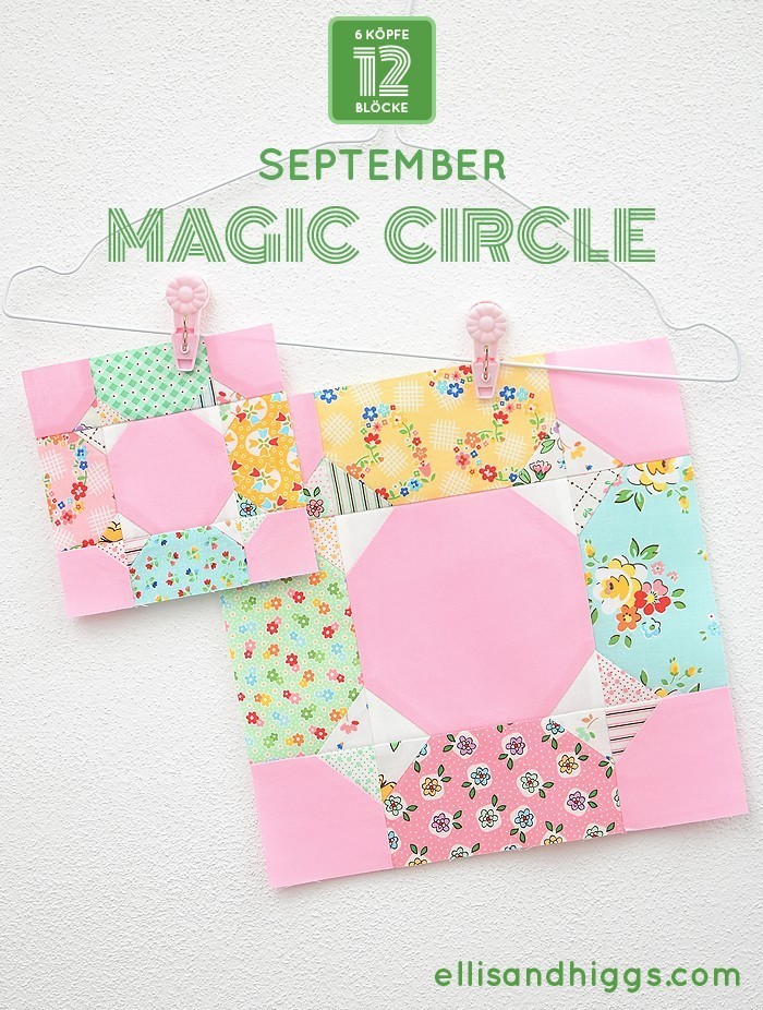 6 Köpfe 12 Blöcke 2019 - Magic Circle Quilt Block