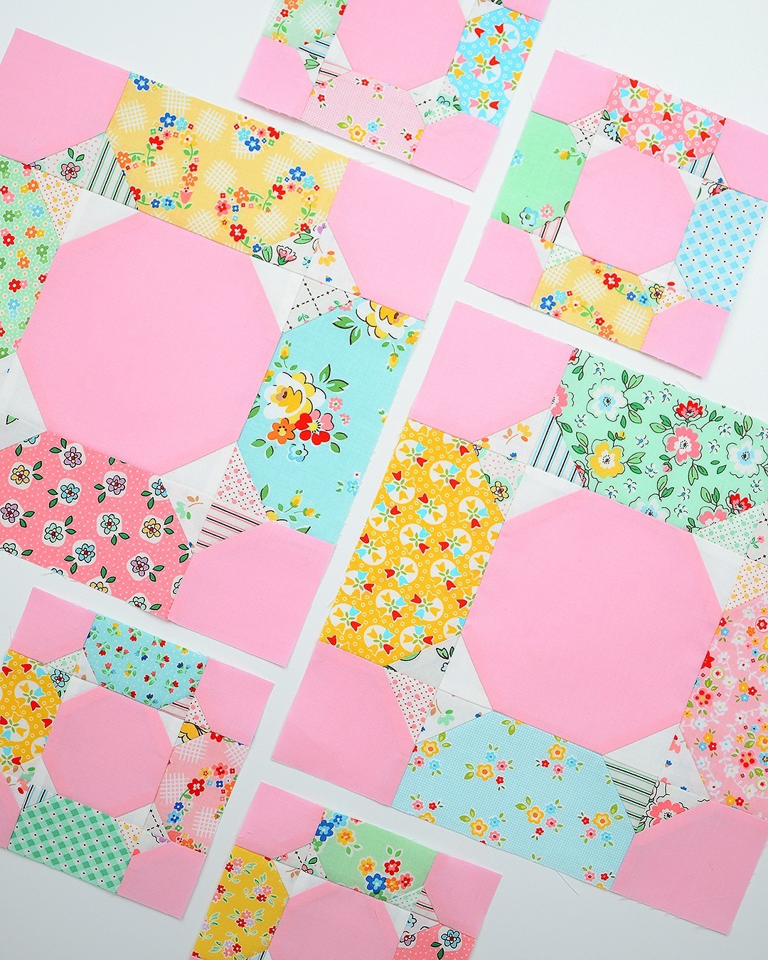 6 Köpfe 12 Blöcke 2019 - Magic Circle Quilt Block