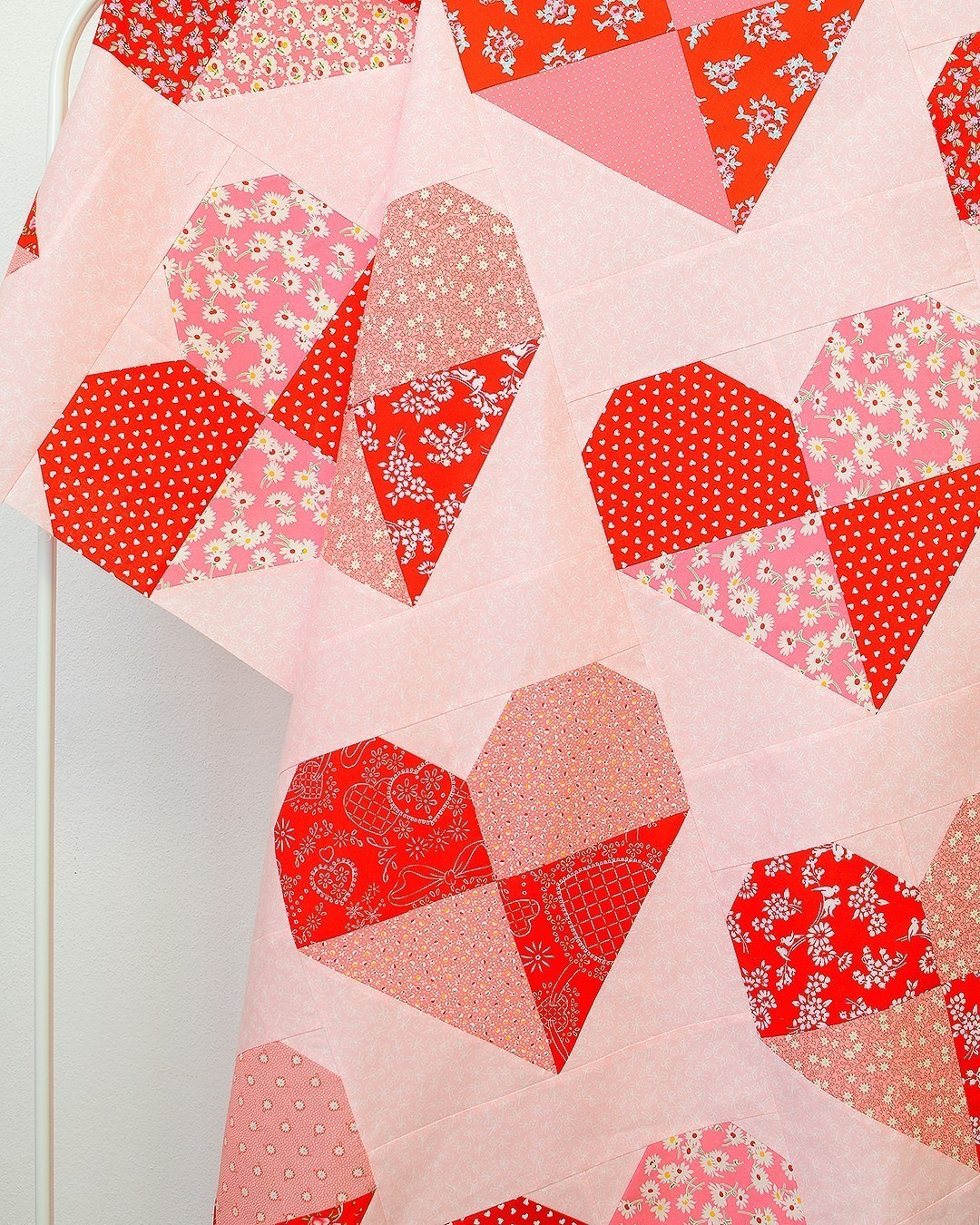Harlequin Hearts Quilt - Heart Quilt Pattern
