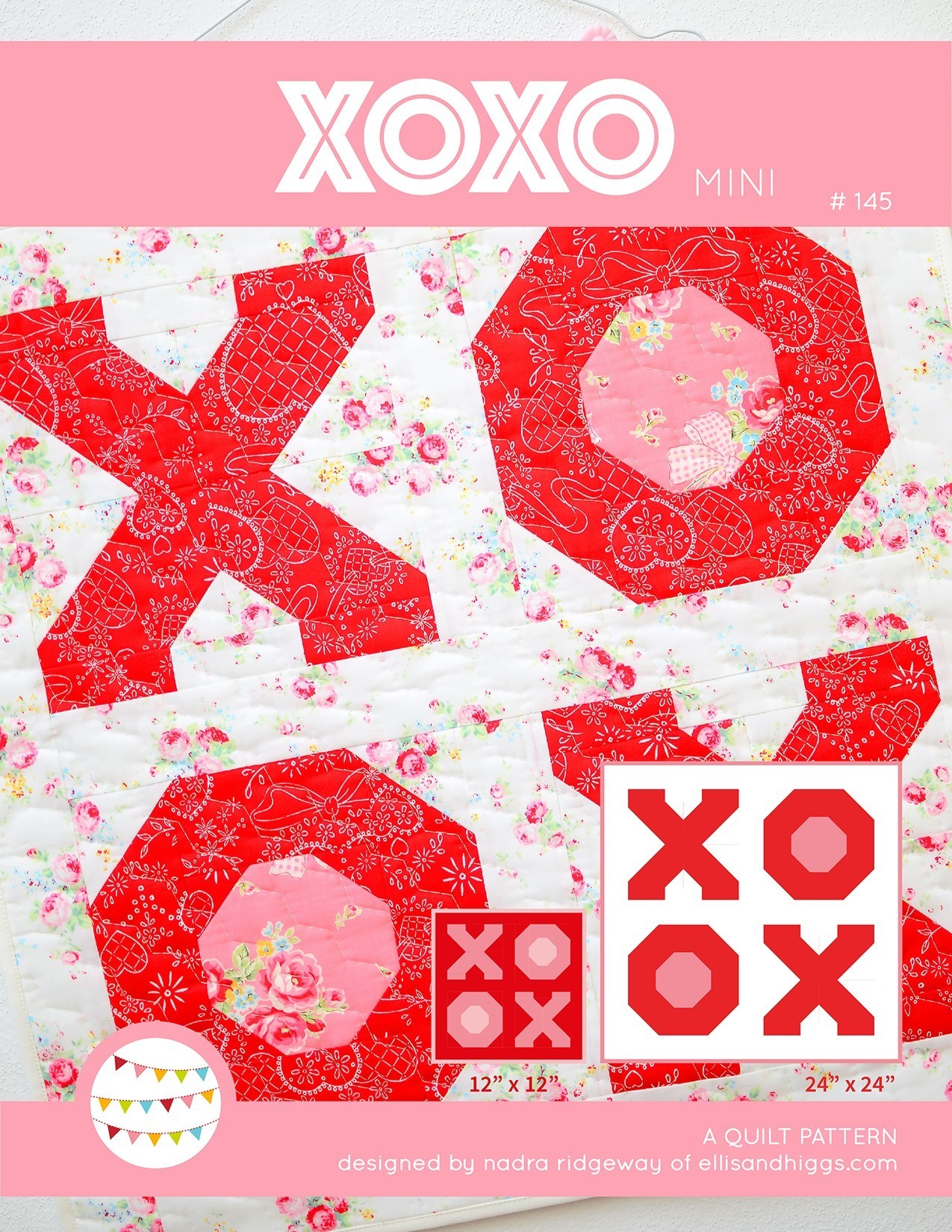 XOXO - Valentine's Day Quilt Pattern Cover