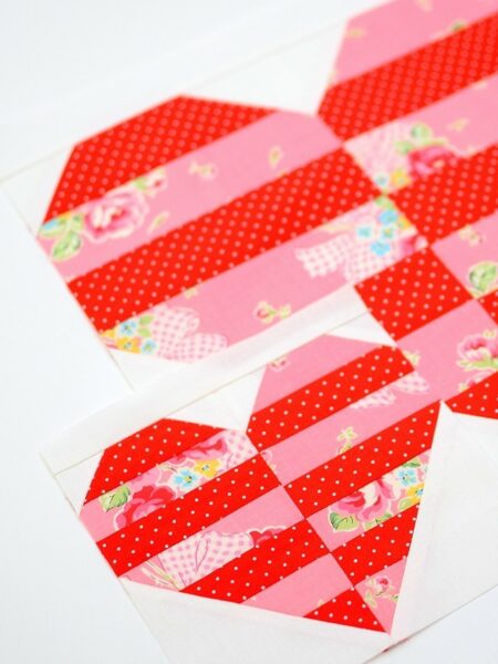 Heart quilt blocks