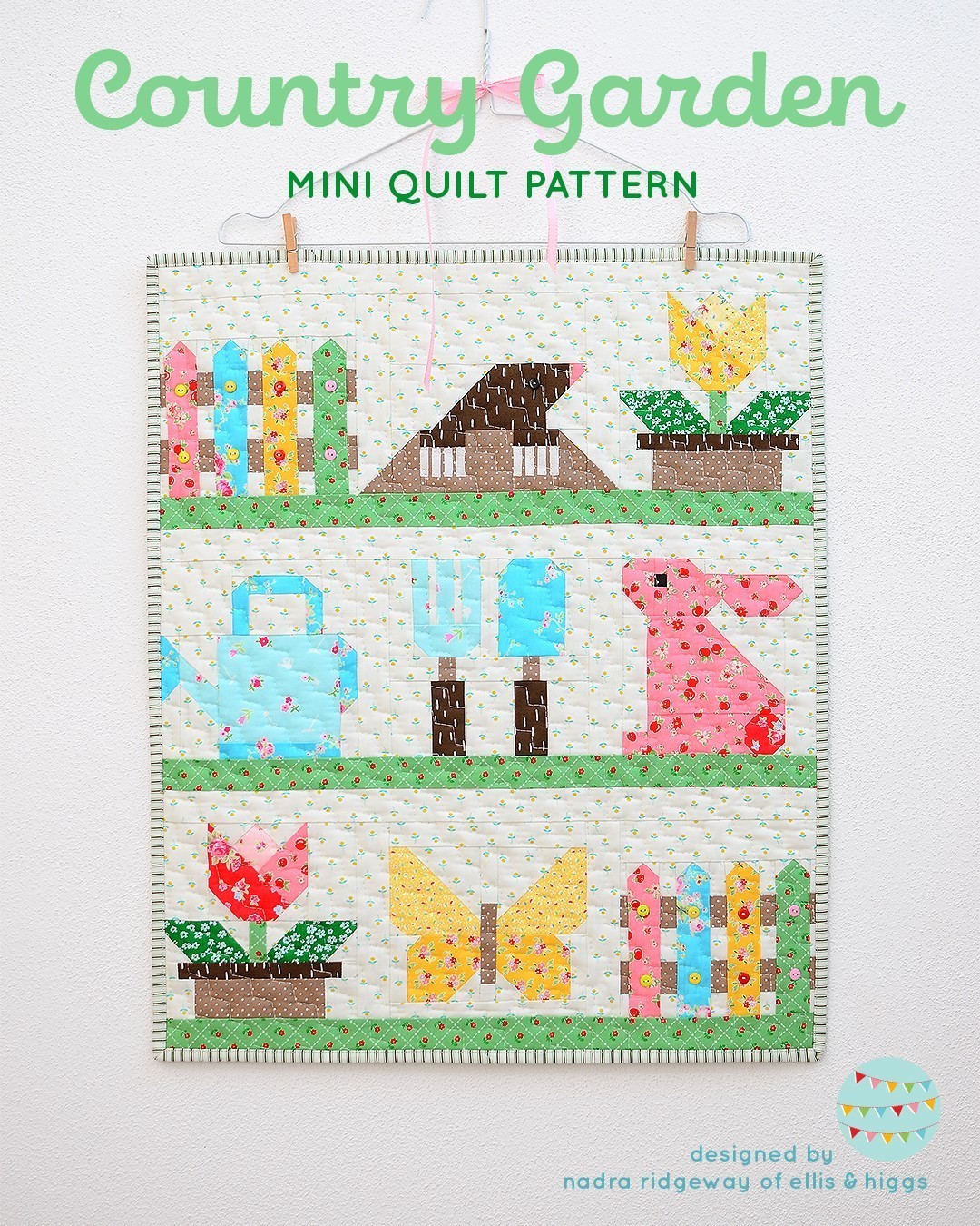 Country Garden Spring mini quilt pattern