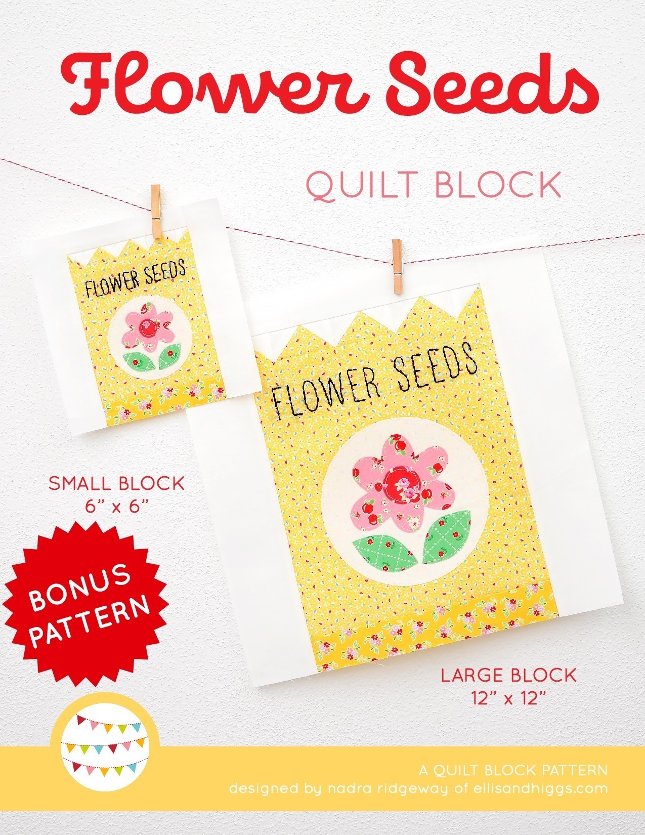 Flower Seeds quilt blocks