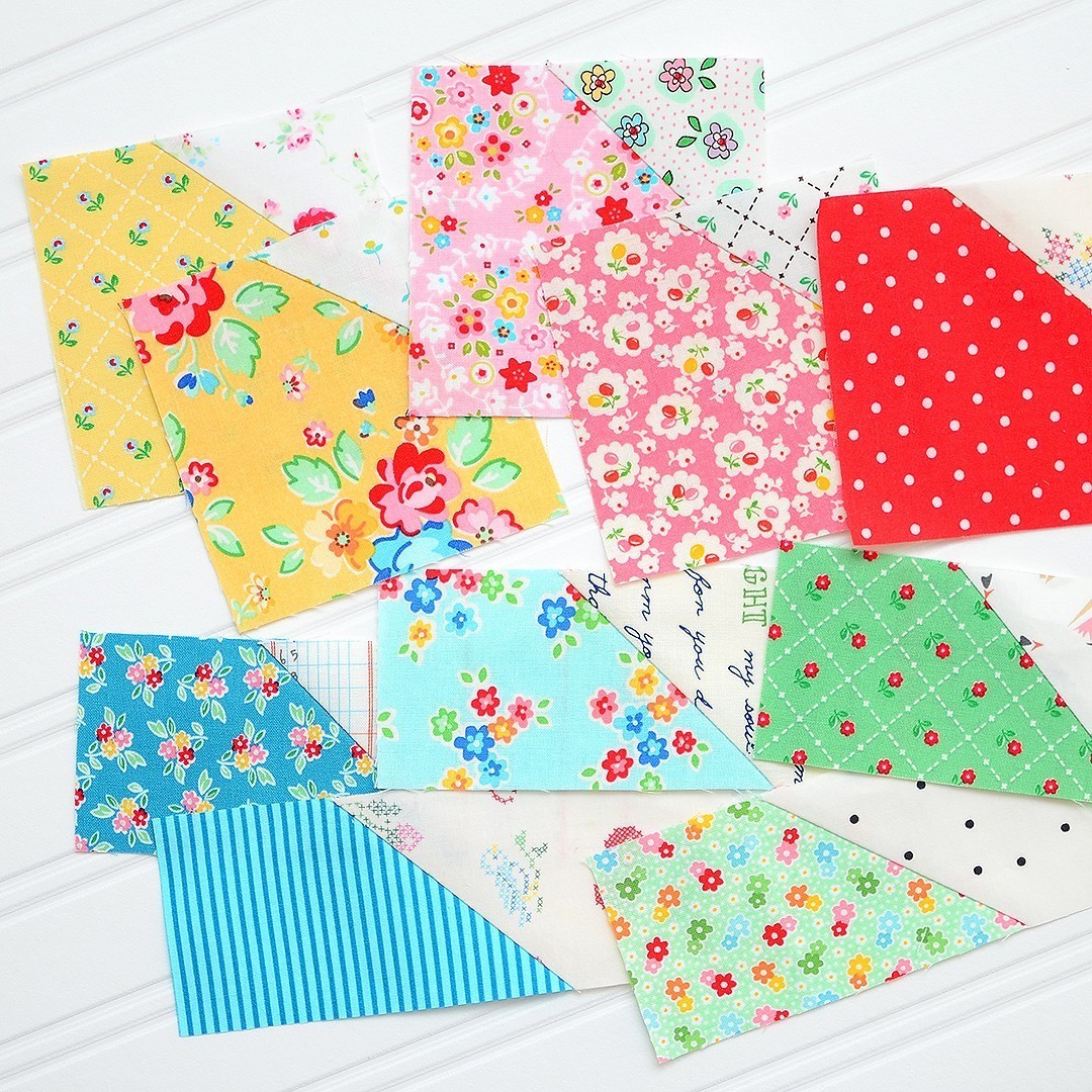 Quilt blocks with Easy Corner Triangles