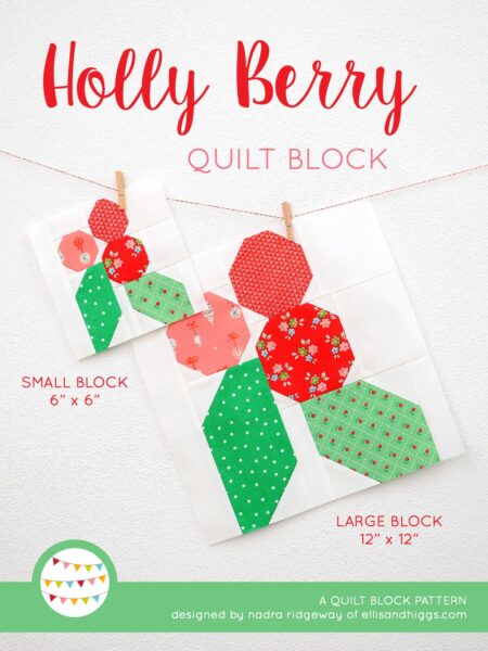 Christmas quilt patterns - Holly Berry quilt pattern