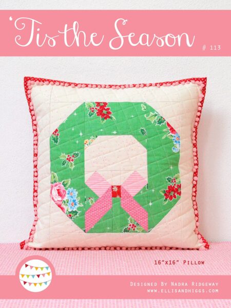 Christmas Wreath pillow pattern