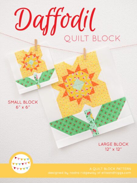 Easter quilt patterns - Daffodil quilt pattern