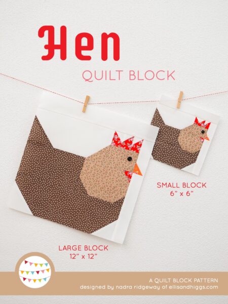 Easter quilt patterns - Hen quilt pattern