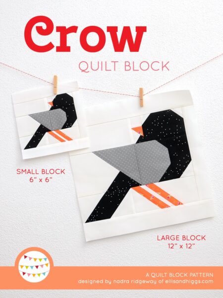 Halloween quilt patterns - Crow quilt pattern