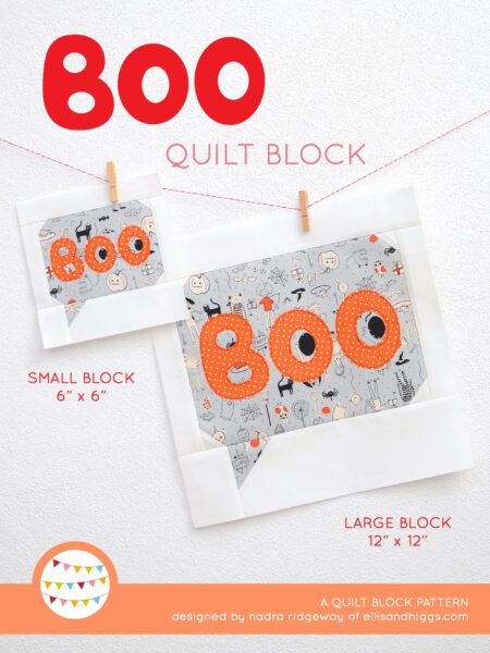 Halloween quilt patterns - Boo quilt pattern