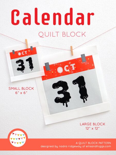 Halloween quilt patterns - Calendar quilt pattern