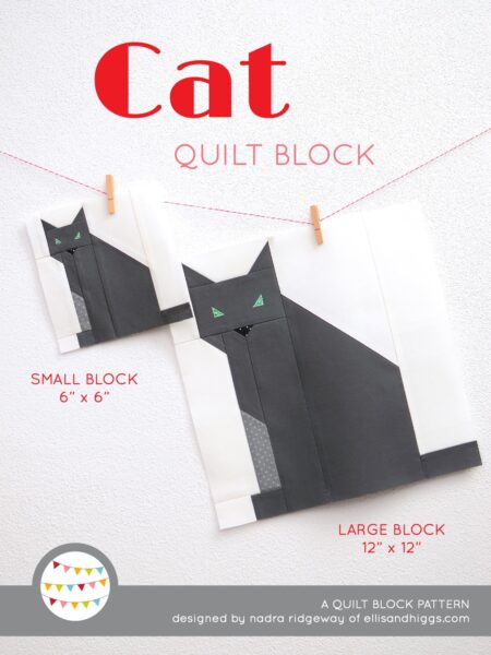 Halloween quilt patterns - Cat quilt pattern