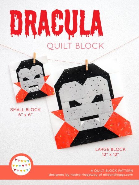 Halloween quilt patterns - Dracula quilt pattern