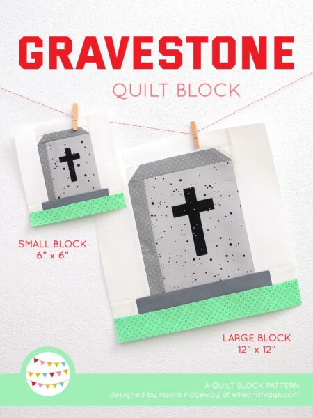 Halloween quilt patterns - Gravestone quilt pattern