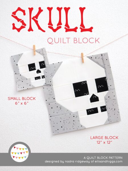 Halloween quilt patterns - Skull quilt pattern