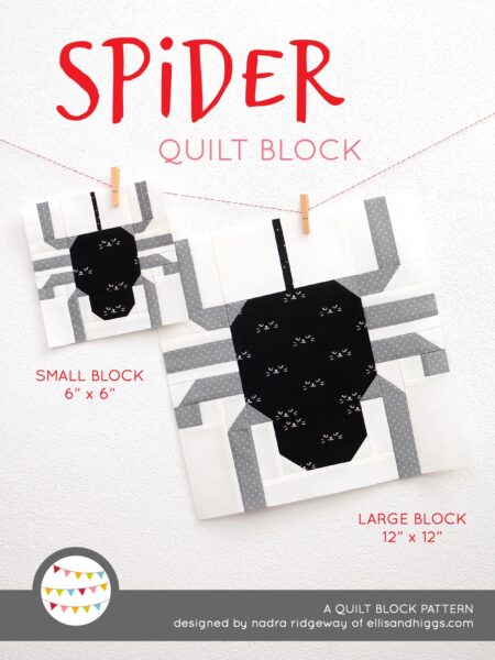 Halloween quilt patterns - Spider quilt pattern