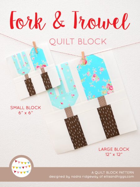 Spring quilt patterns - Fork & Trowel quilt pattern