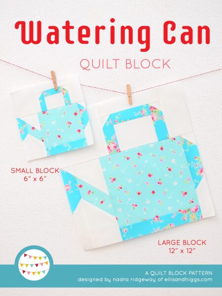 Spring quilt patterns - Watering Can quilt pattern