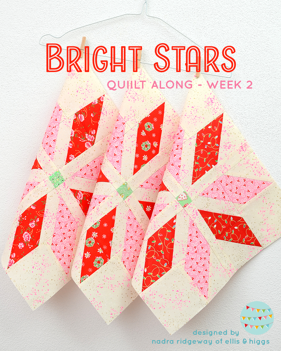 Red star quilt blocks