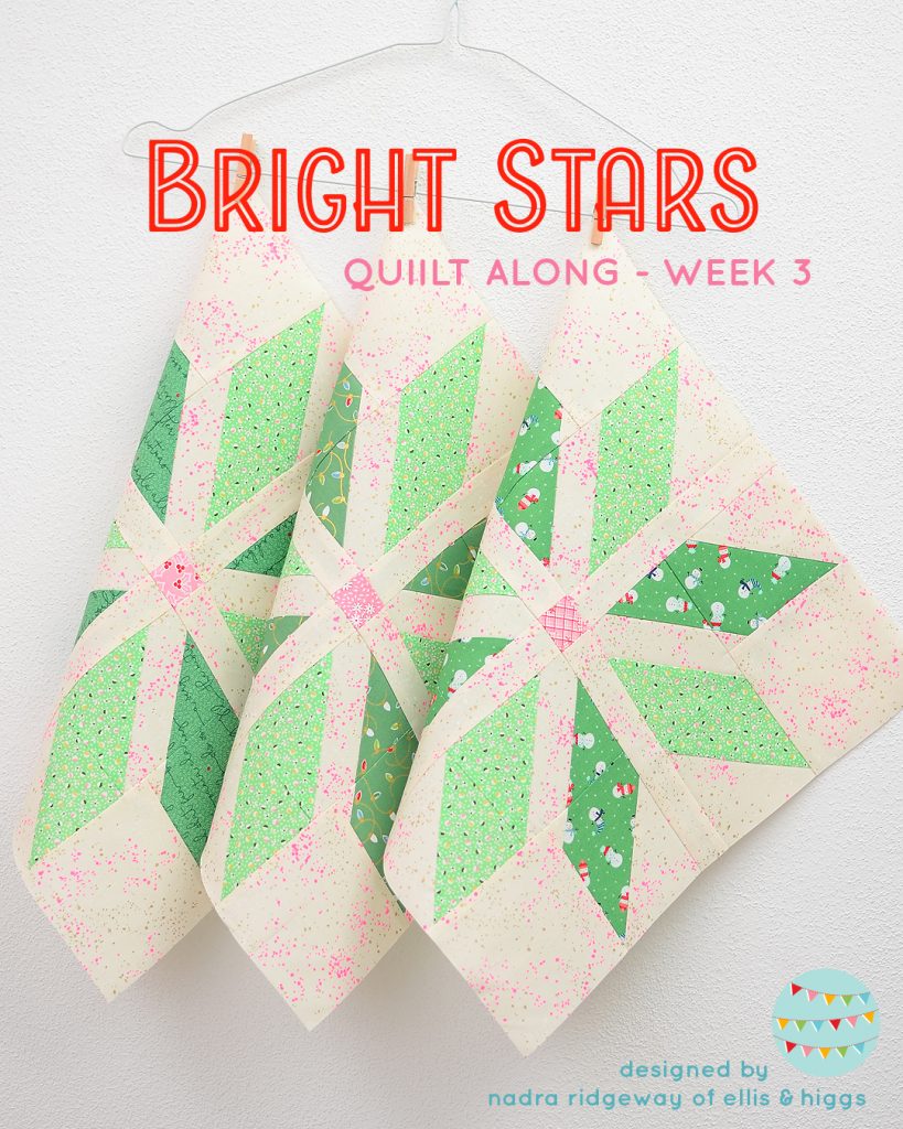 Dark green star quilt blocks