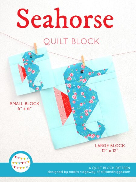 Nautical quilt patterns - Seahorse quilt pattern