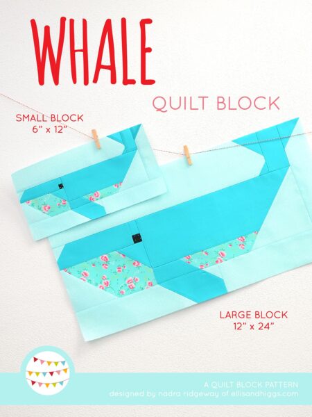 Nautical quilt patterns - Whale quilt pattern