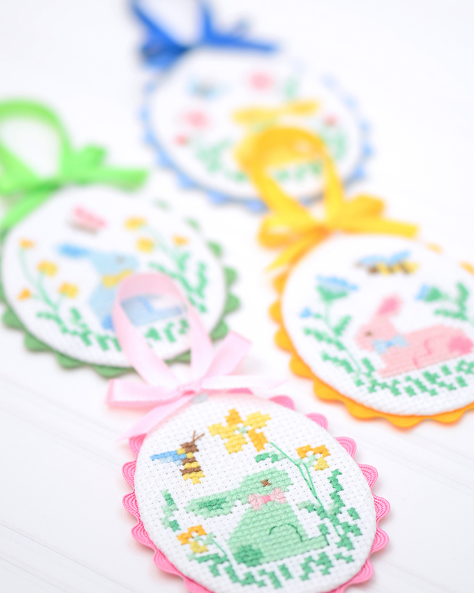 Easter bunny cross stitch patterns by ellis & higgs