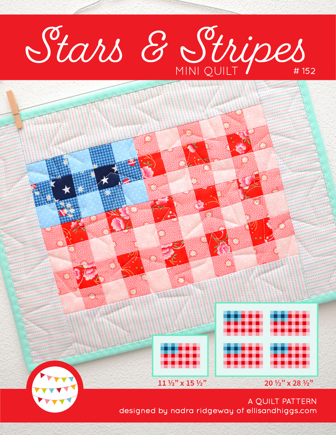 Stars & Stripes mini quilt pattern
