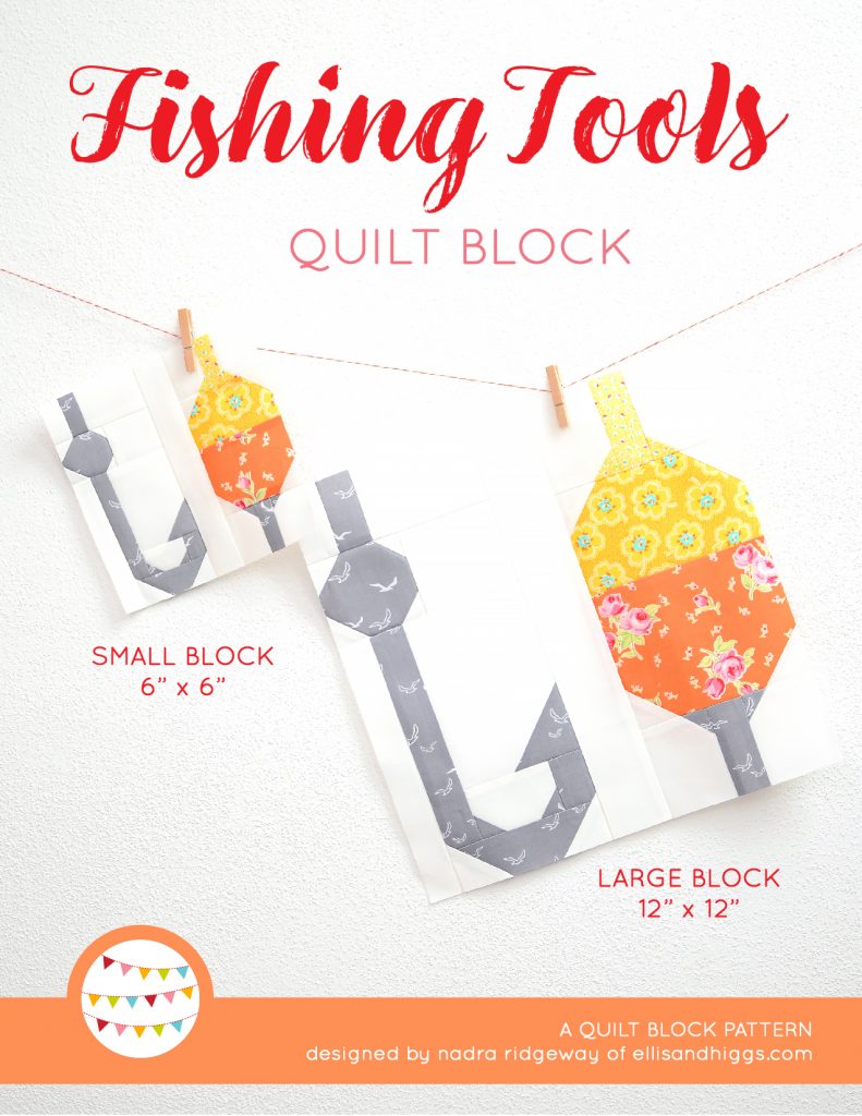 Summer quilt patterns - Fishing Tools quilt pattern