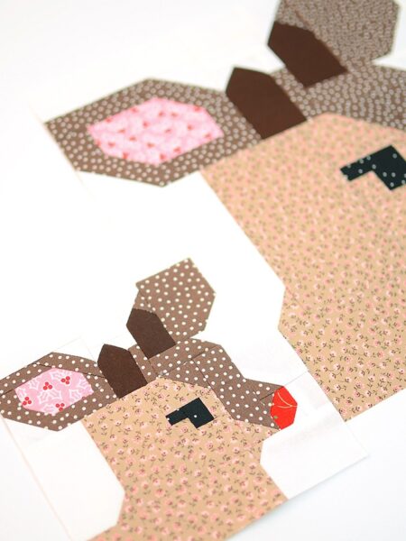 Christmas quilt patterns - Reindeer quilt pattern
